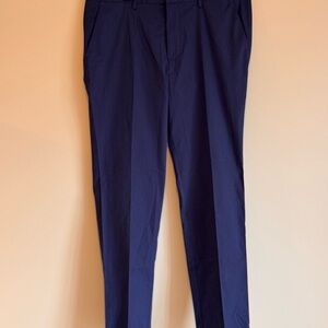 Hugo Boss Blue Dress Pants Classic Straight-Leg
